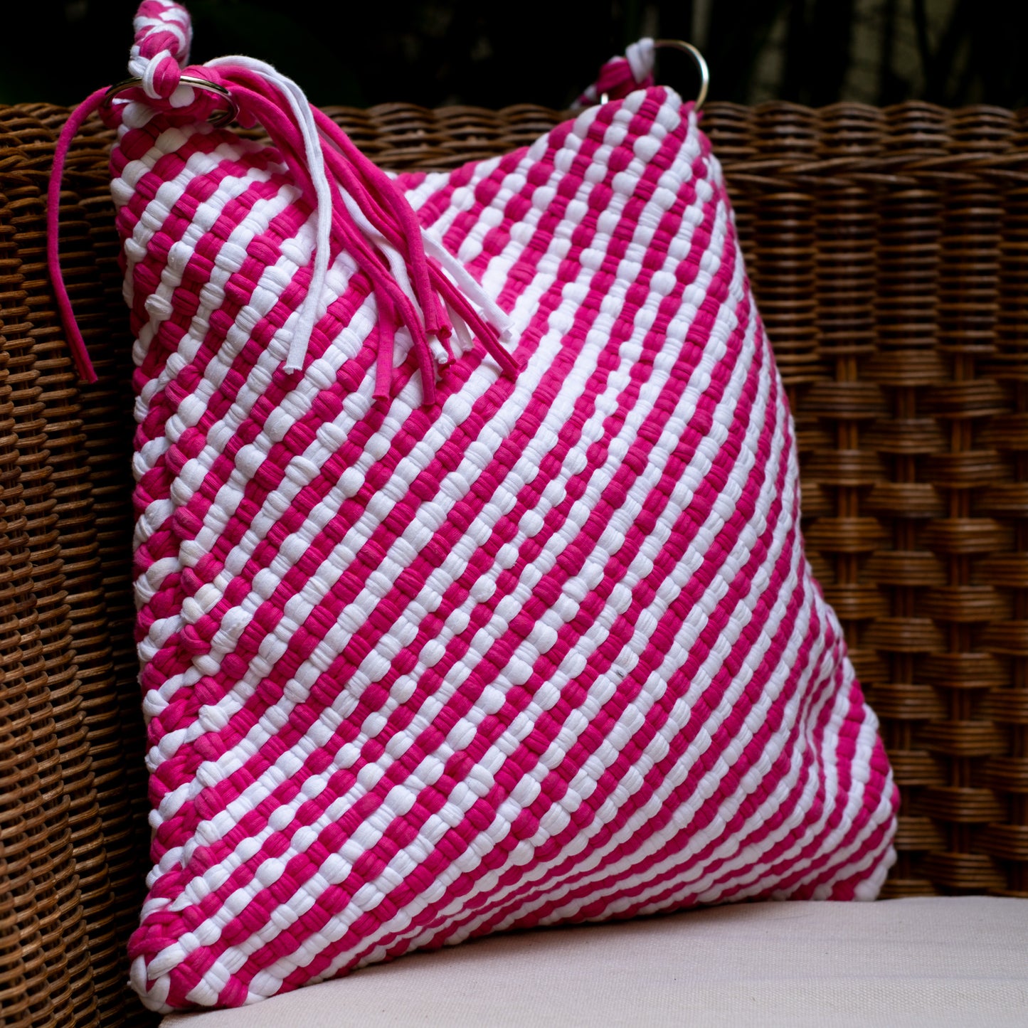 Shoulder Tote | Candy Stripe