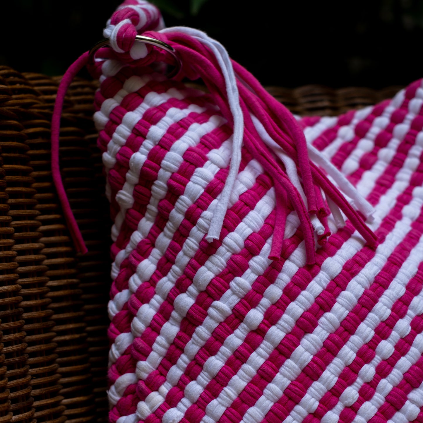 Shoulder Tote | Candy Stripe