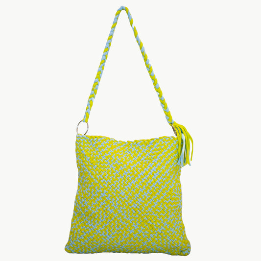 Shoulder Tote | Yellow & Blue