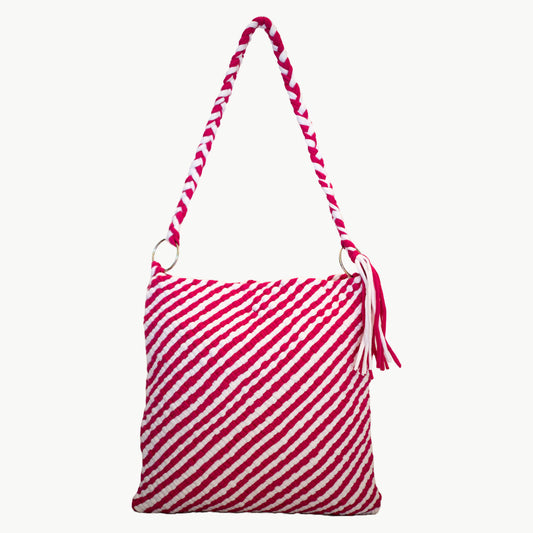 Shoulder Tote | Candy Stripe