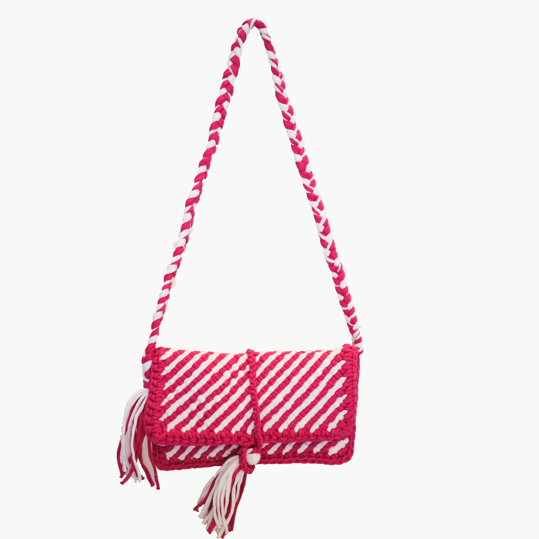 Tassel Sling Bag | Candy Stripe