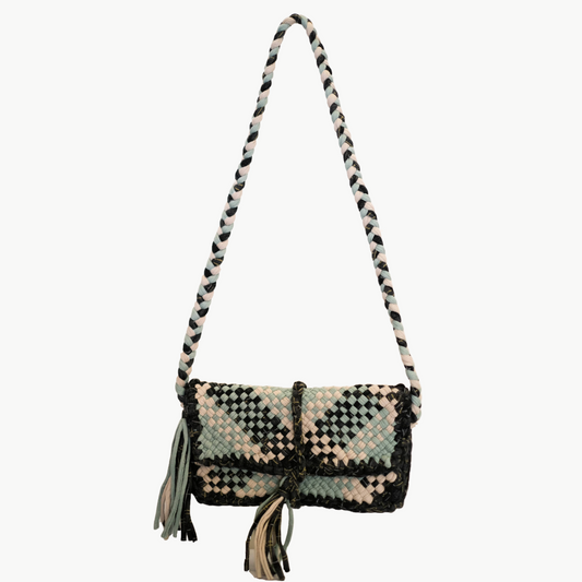 Tassel Sling Bag | Charcoal Mint